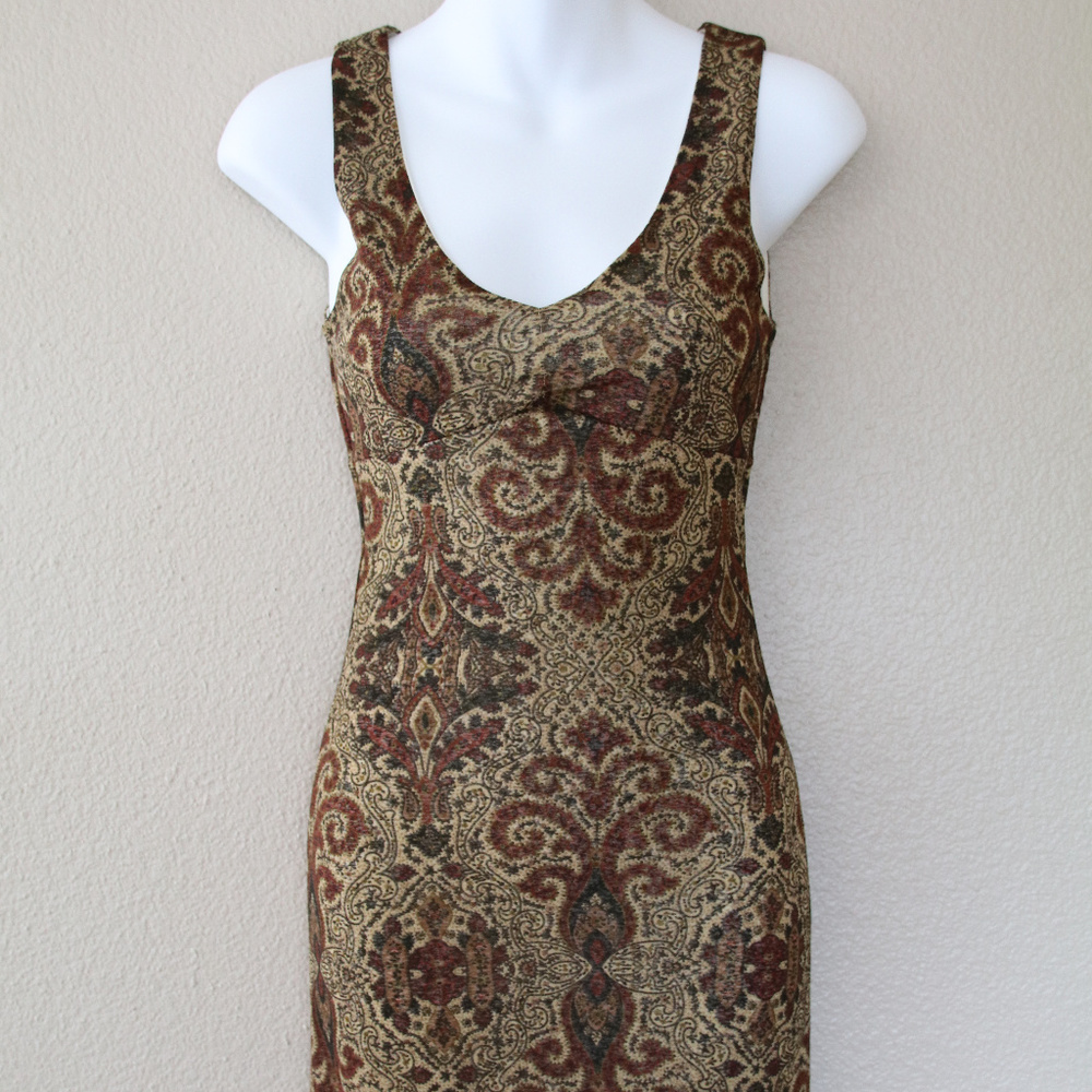 RUBY MIDI DRESS BODYCON STRETCH MESH  - Size S